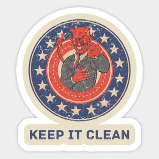 Keep it Clean America 1958 - Disstresed Vintage Style Sticker